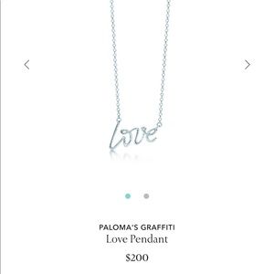Tiffany Love necklace 16 inches